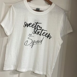 NEW Wild Fable Sweet Sixteen White T-shirt Medium NWT